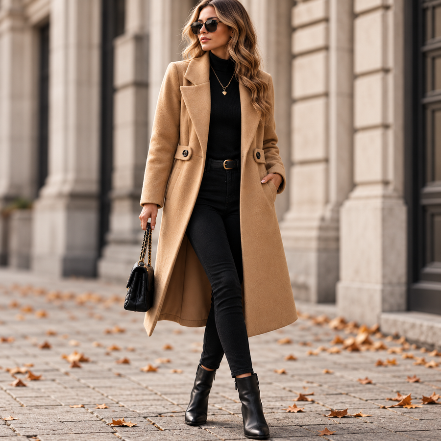 Longline Wool-Blend Overcoat