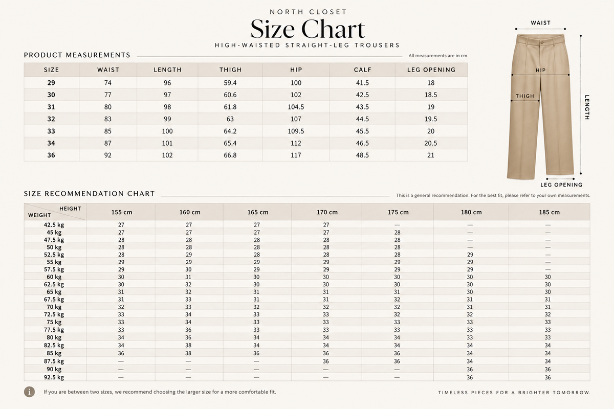 High-Rise Tailored Straight-Leg Trousers