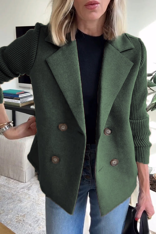 Ribbed Blazer Coat