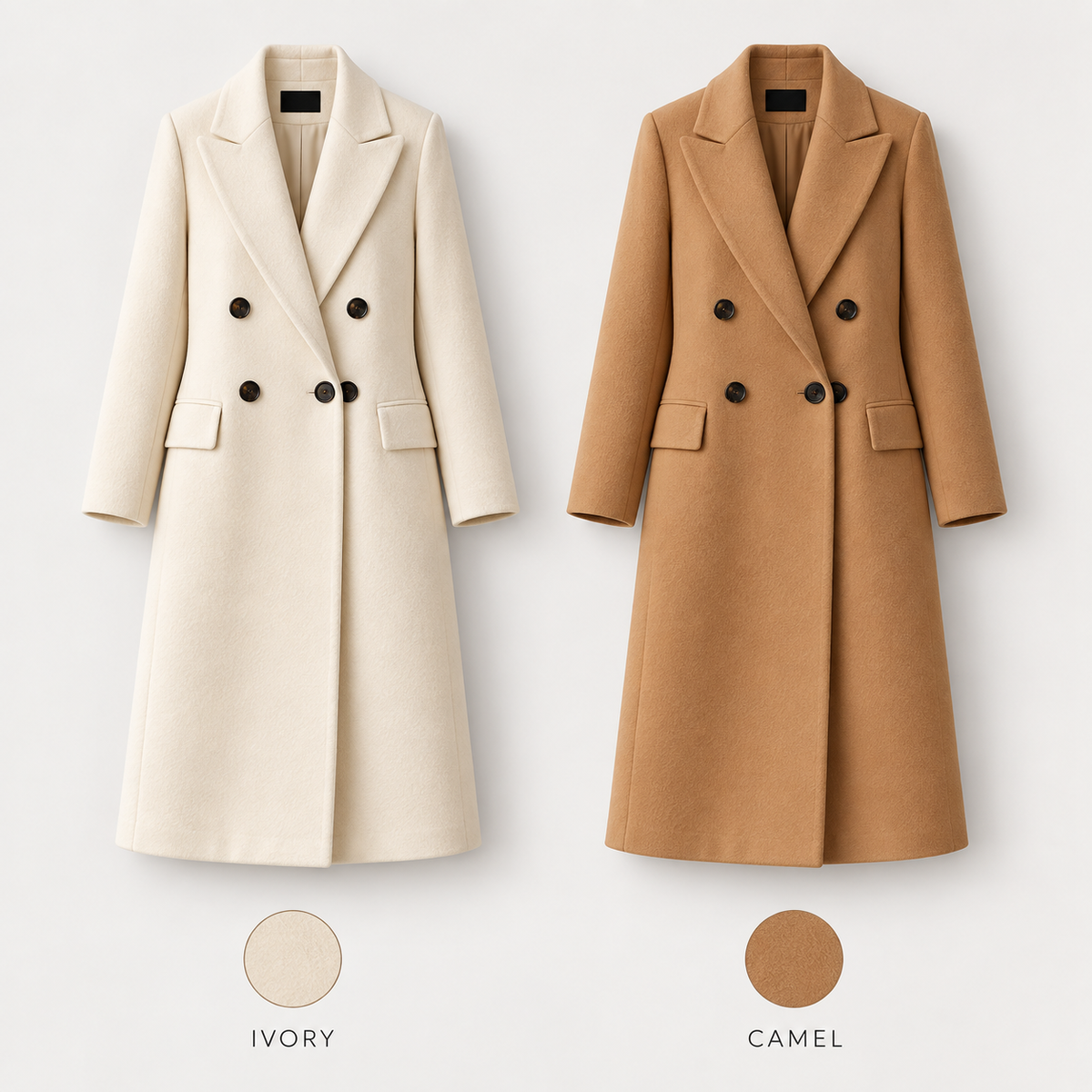 Longline Double-Breasted Trench Coat