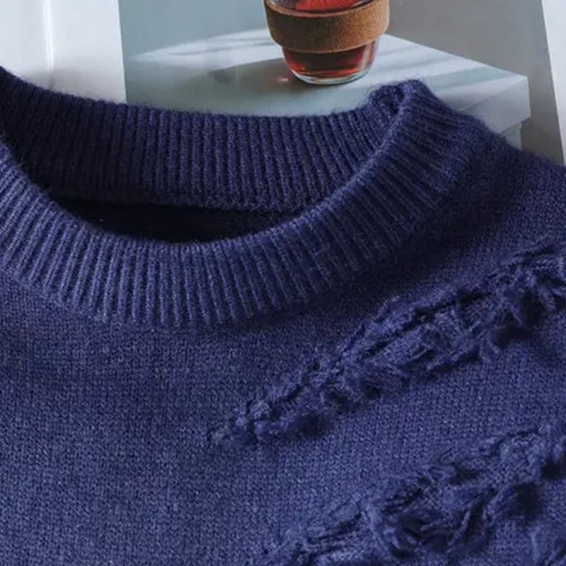 Distressed Gradient Knit Sweater