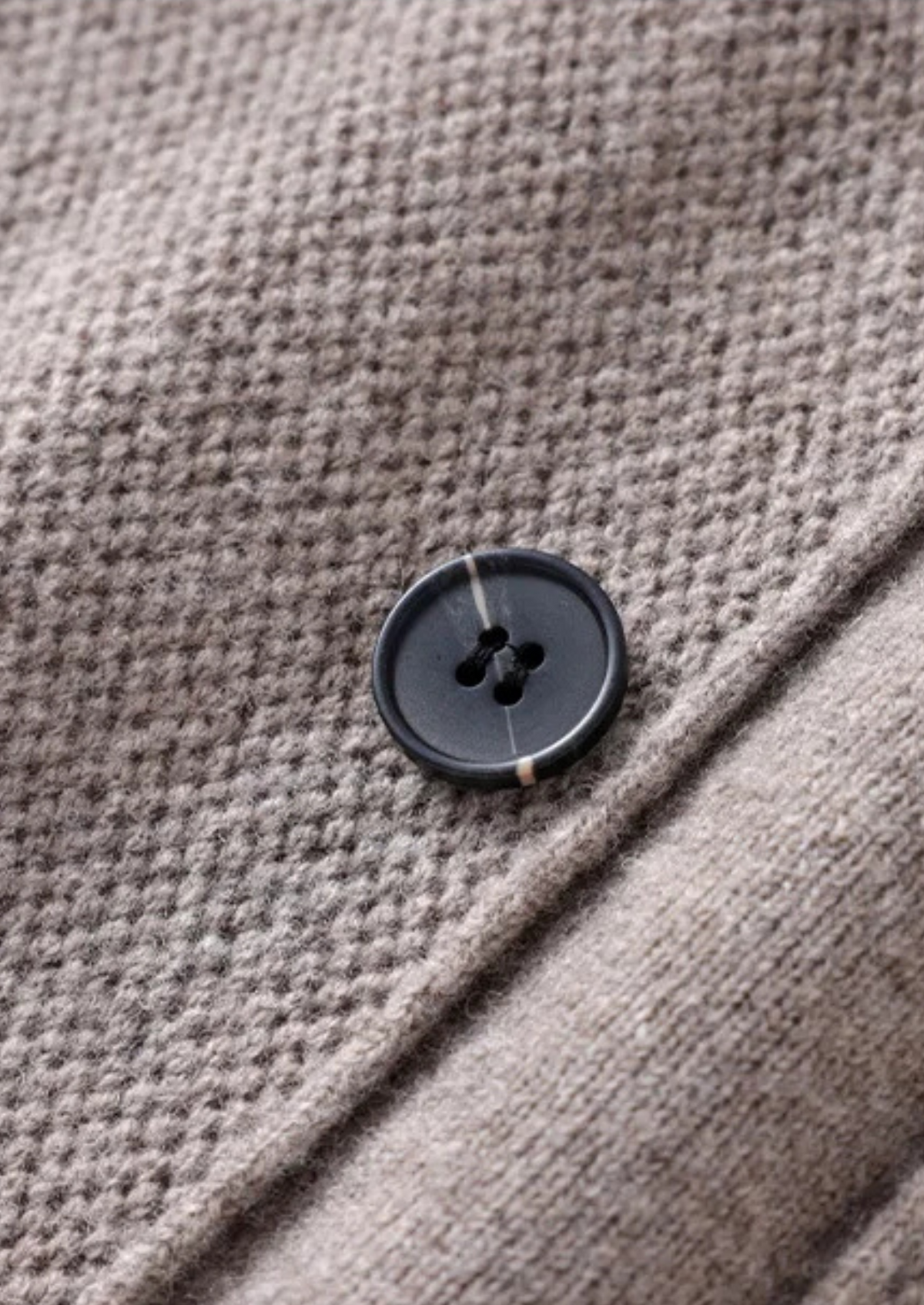 Button-Front Knitted Overshirt