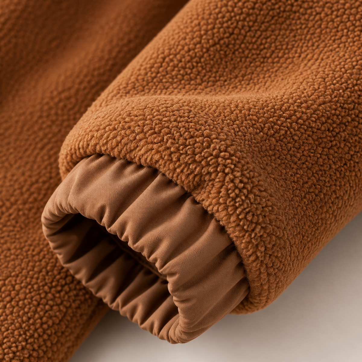 Fleece-Lined Stand-Collar Zip Jacket