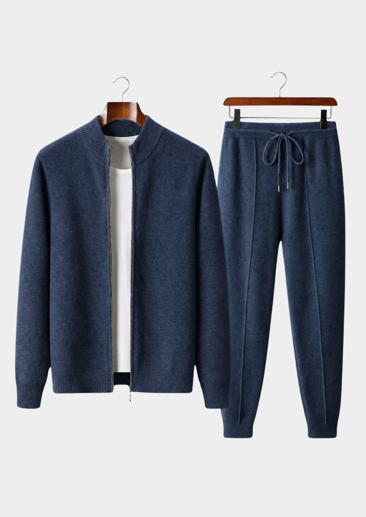 Knitted Zip-Up Tracksuit Set
