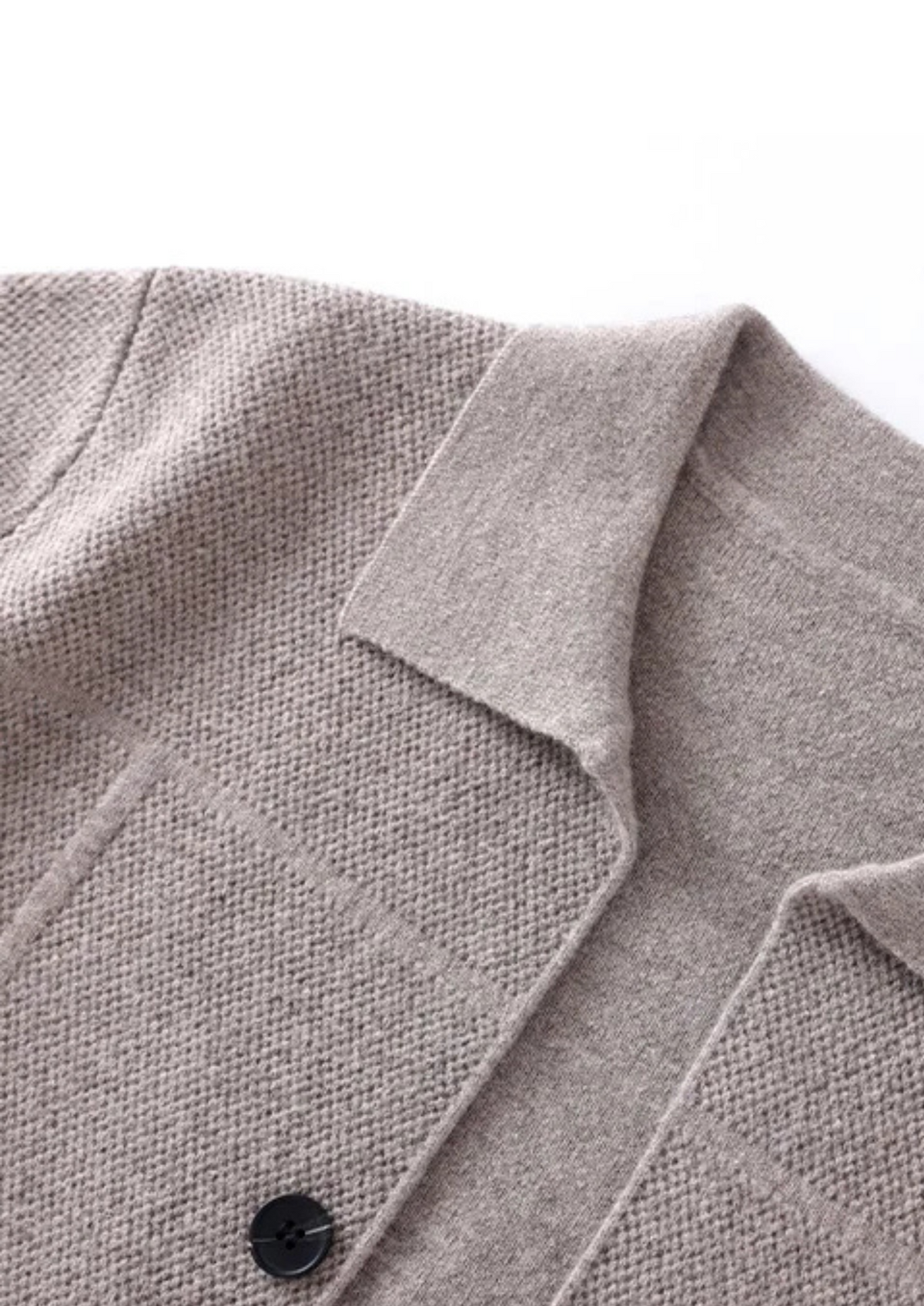 Button-Front Knitted Overshirt