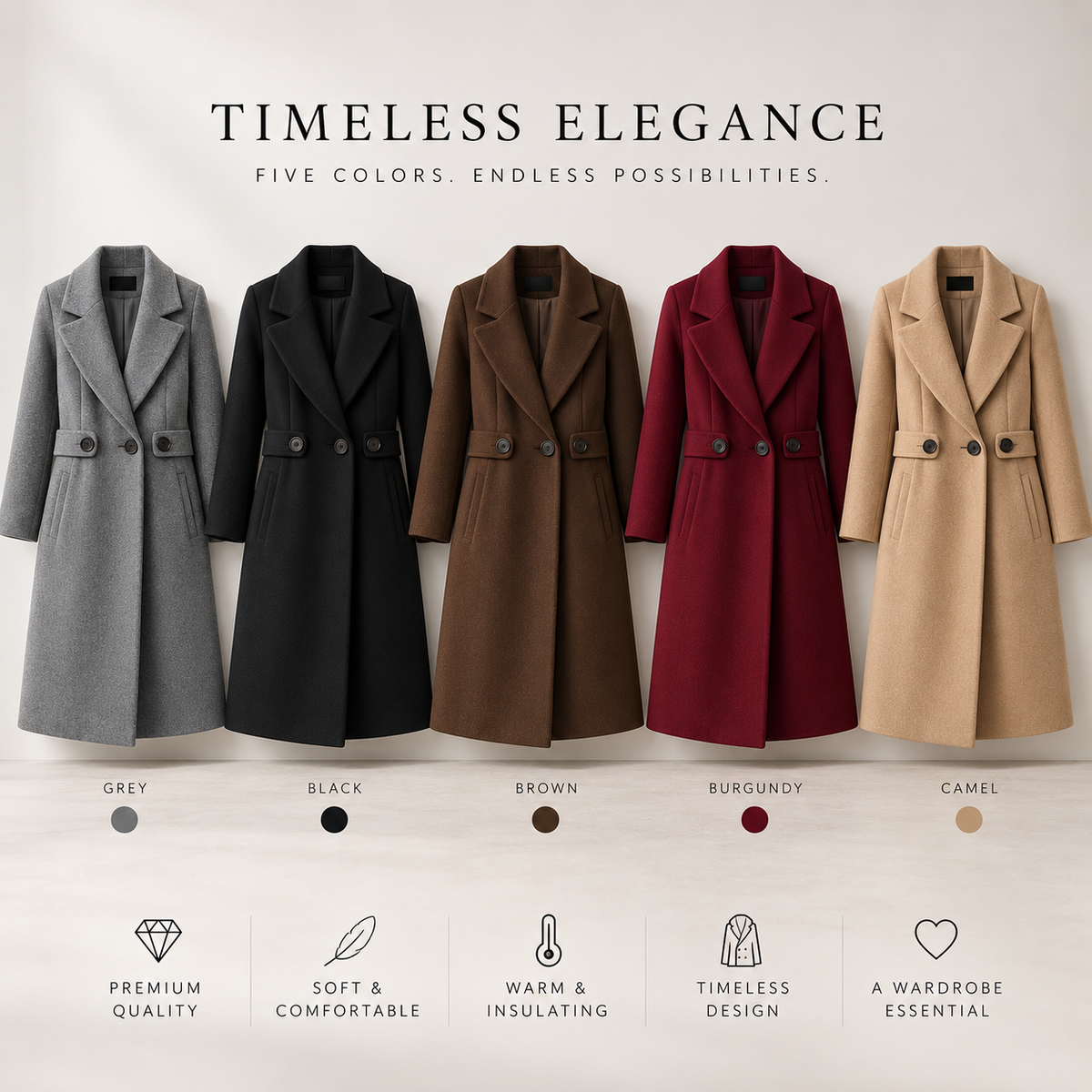 Longline Wool-Blend Overcoat