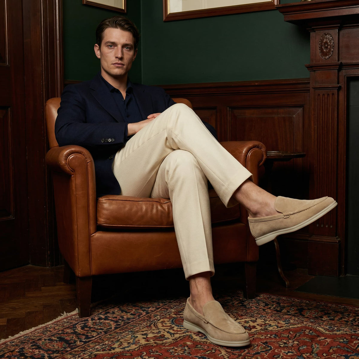 Suede Slip-On Loafers