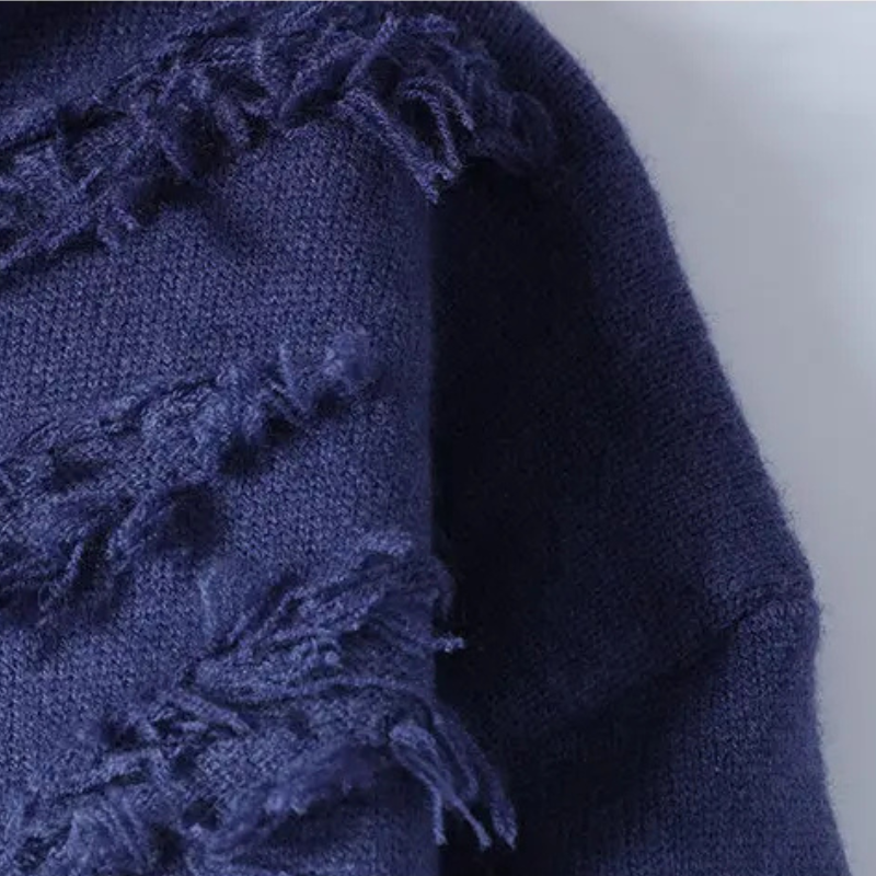 Distressed Gradient Knit Sweater