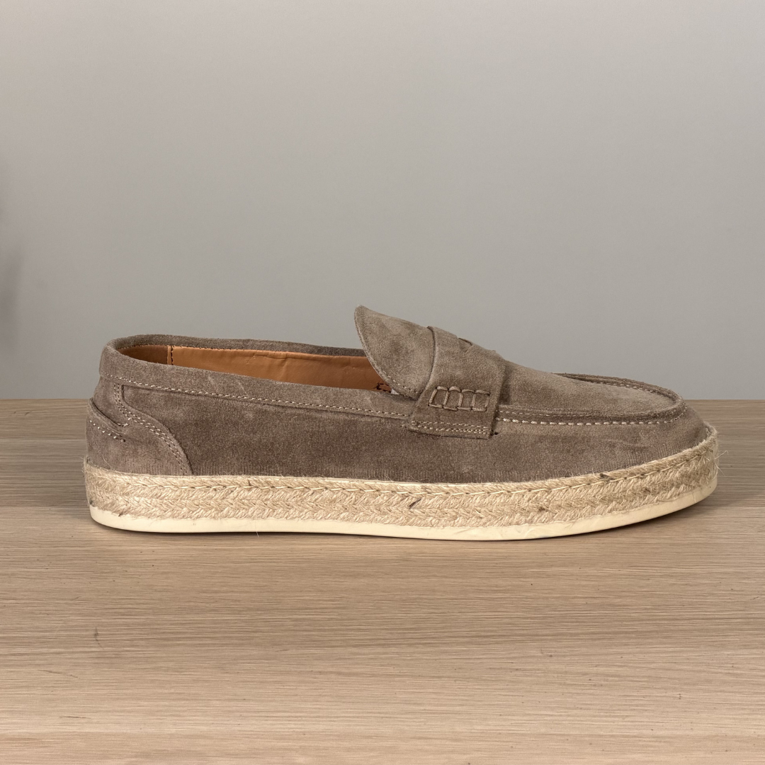 Suede Espadrille Loafers