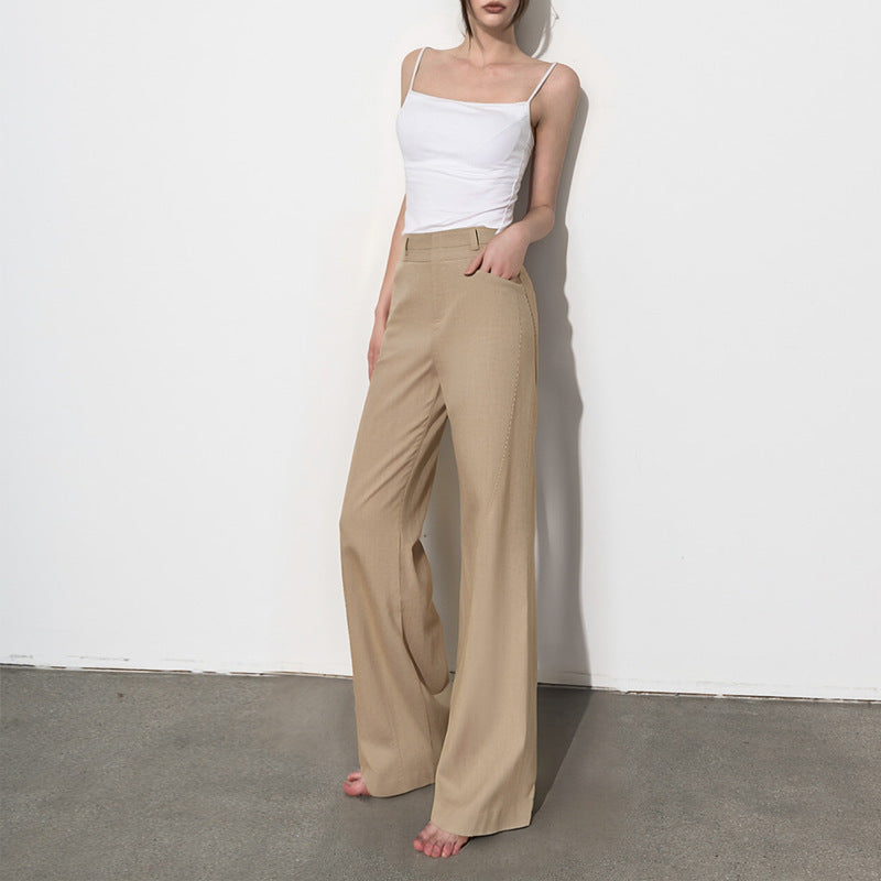 Clean-Cut Straight-Leg Trousers
