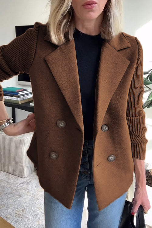 Ribbed Blazer Coat
