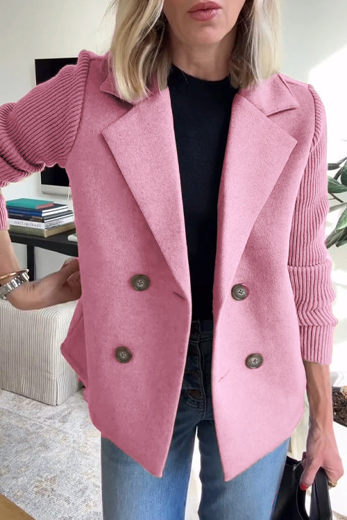 Ribbed Blazer Coat