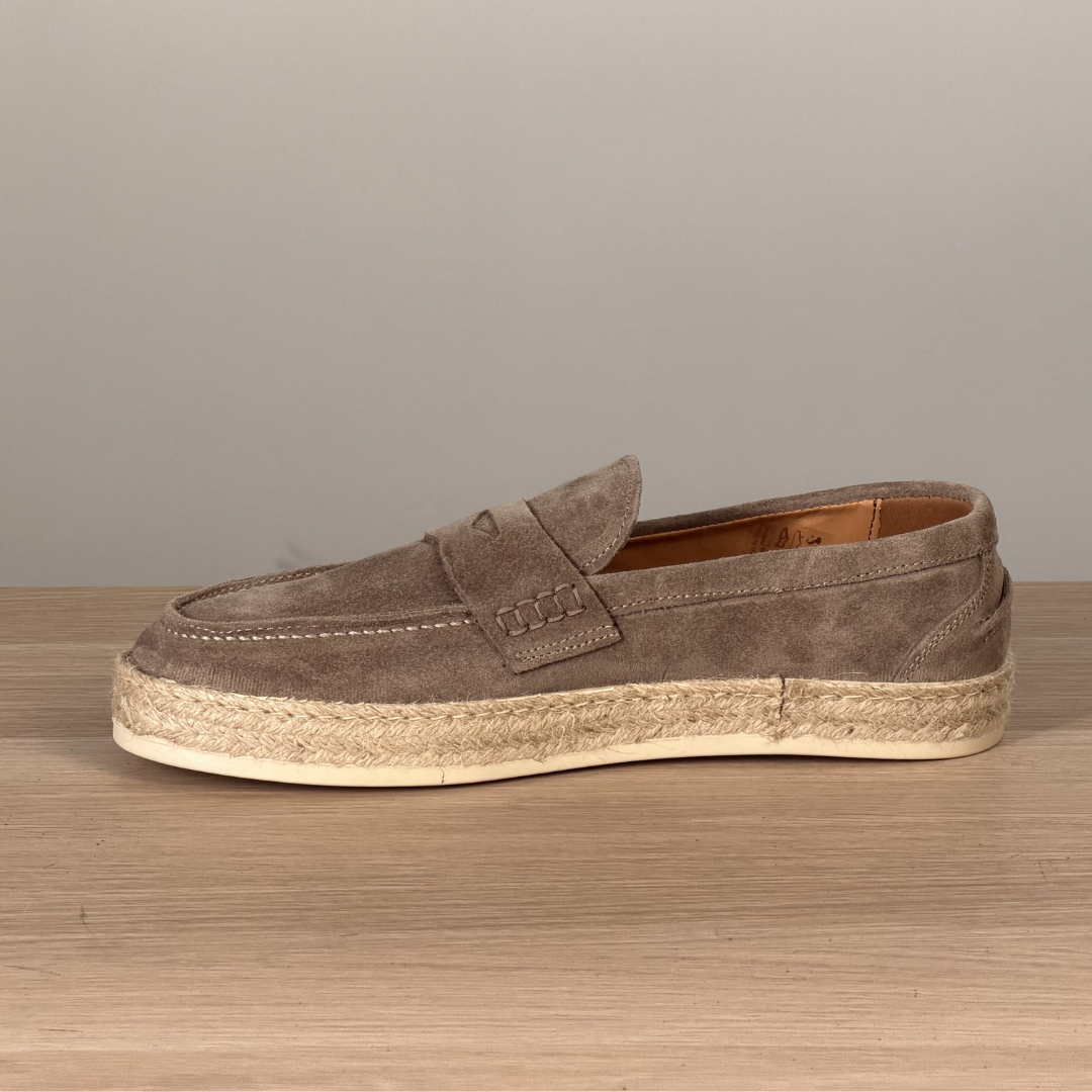 Suede Espadrille Loafers
