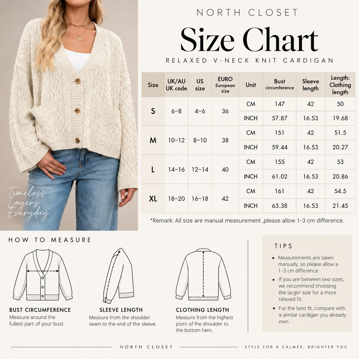 Relaxed V-Neck Knitted Cardigan