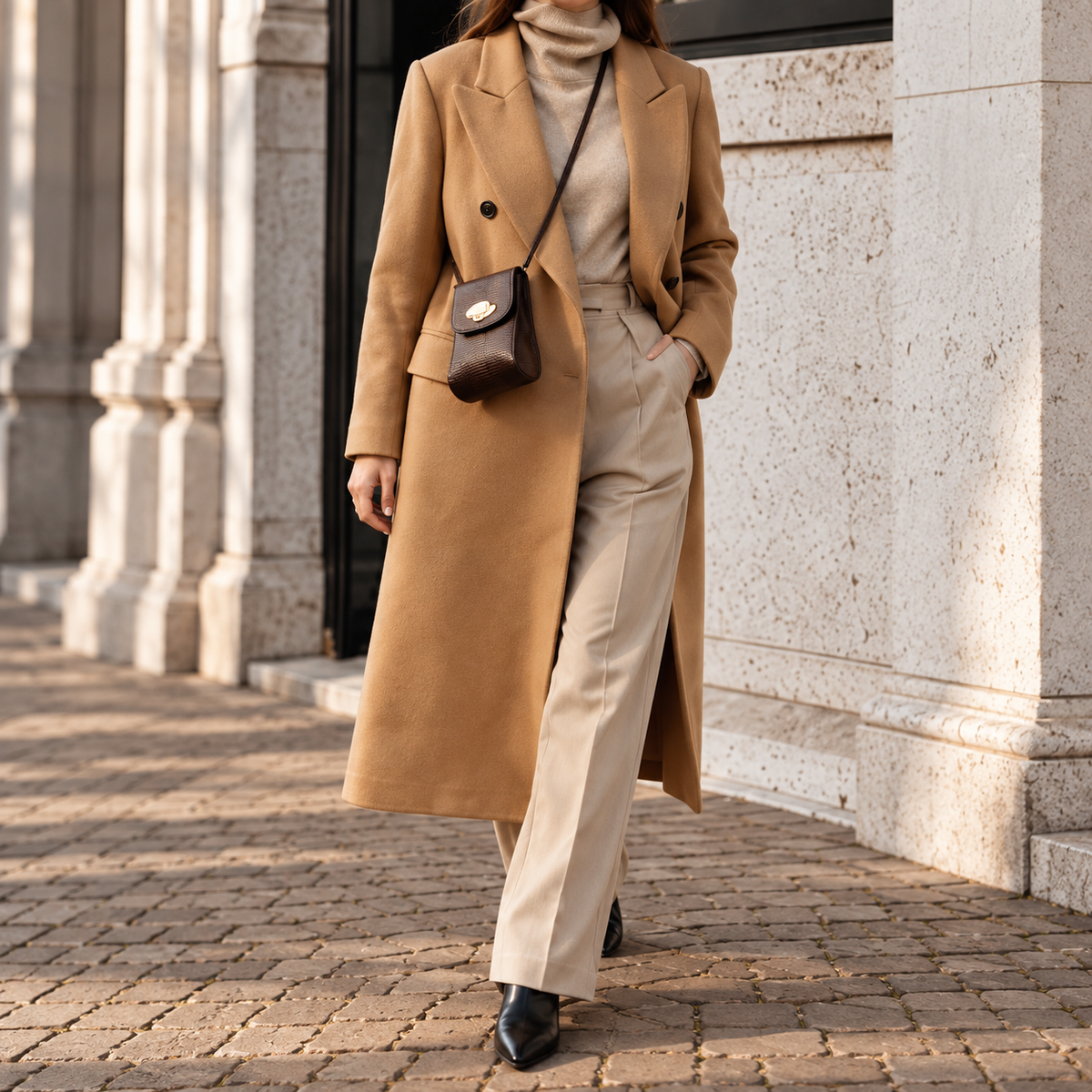 Longline Double-Breasted Trench Coat