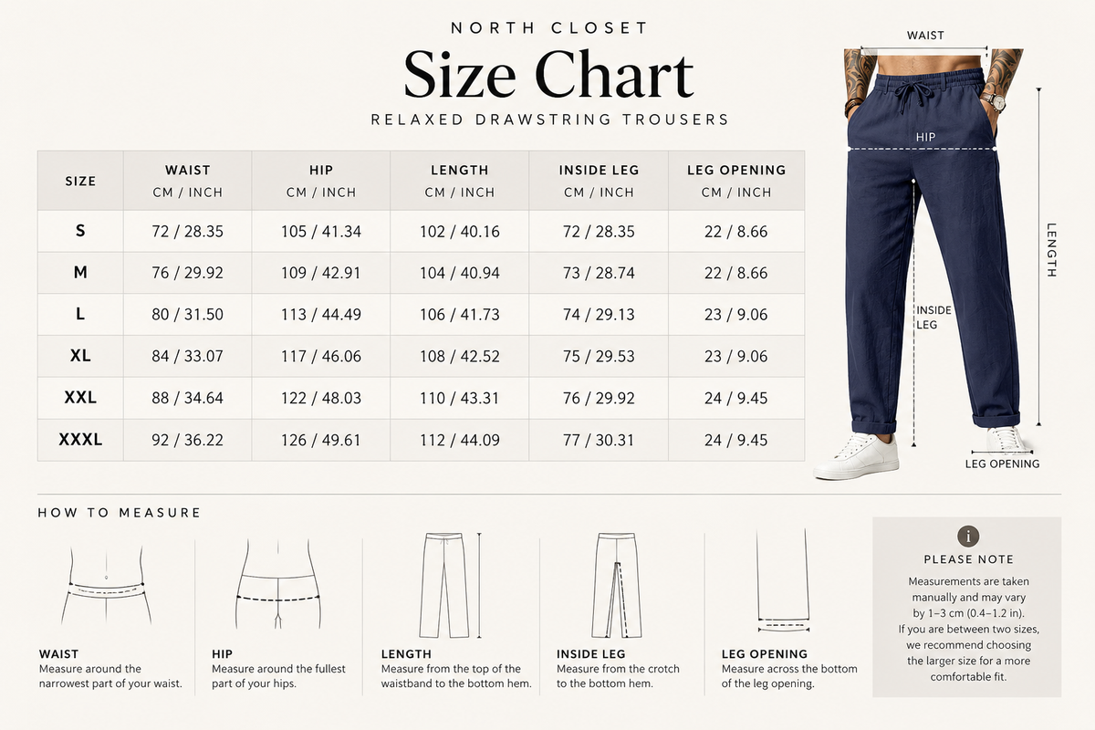 Linen Drawstring Straight-Leg Trousers