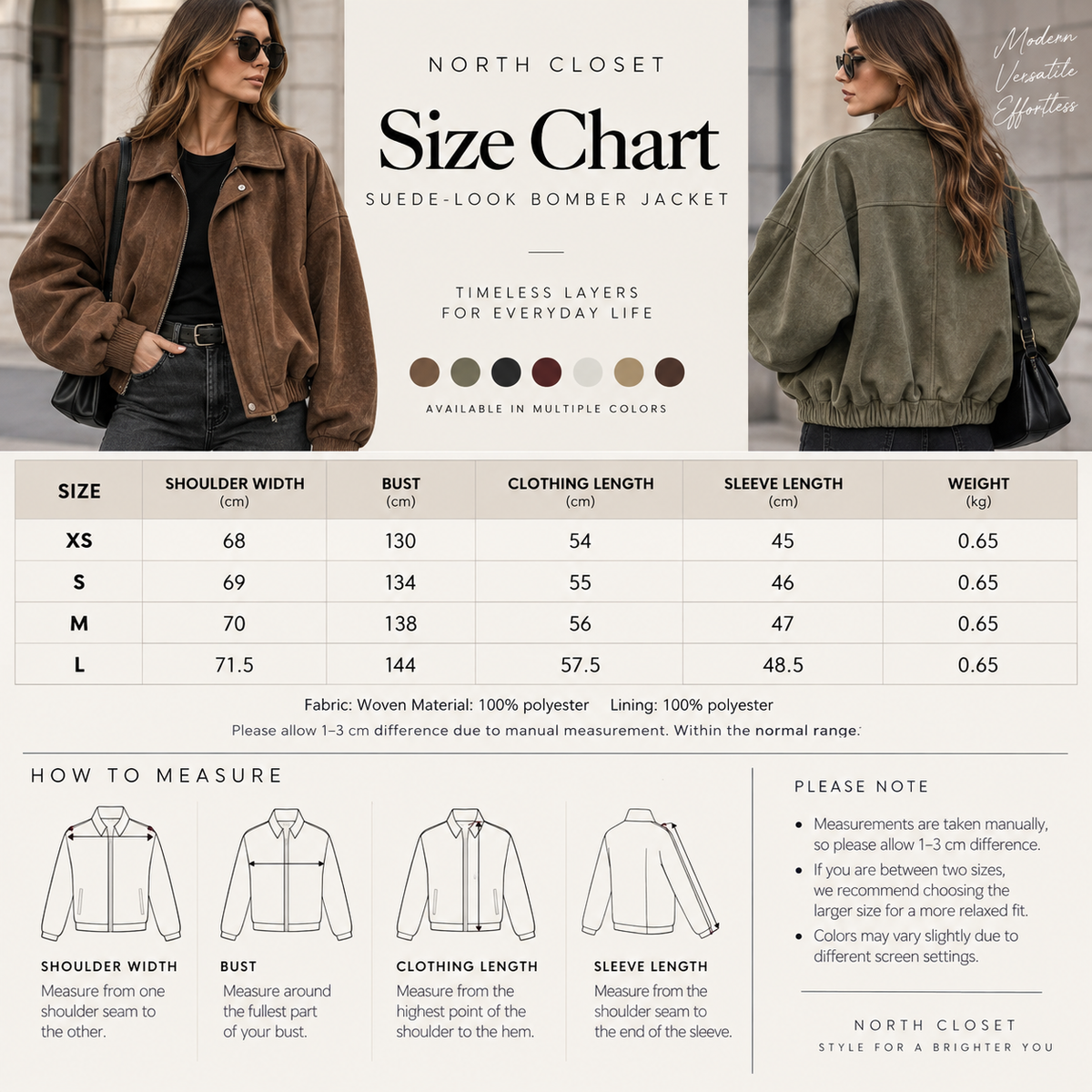 Suede-Look Relaxed Bomber Jacket