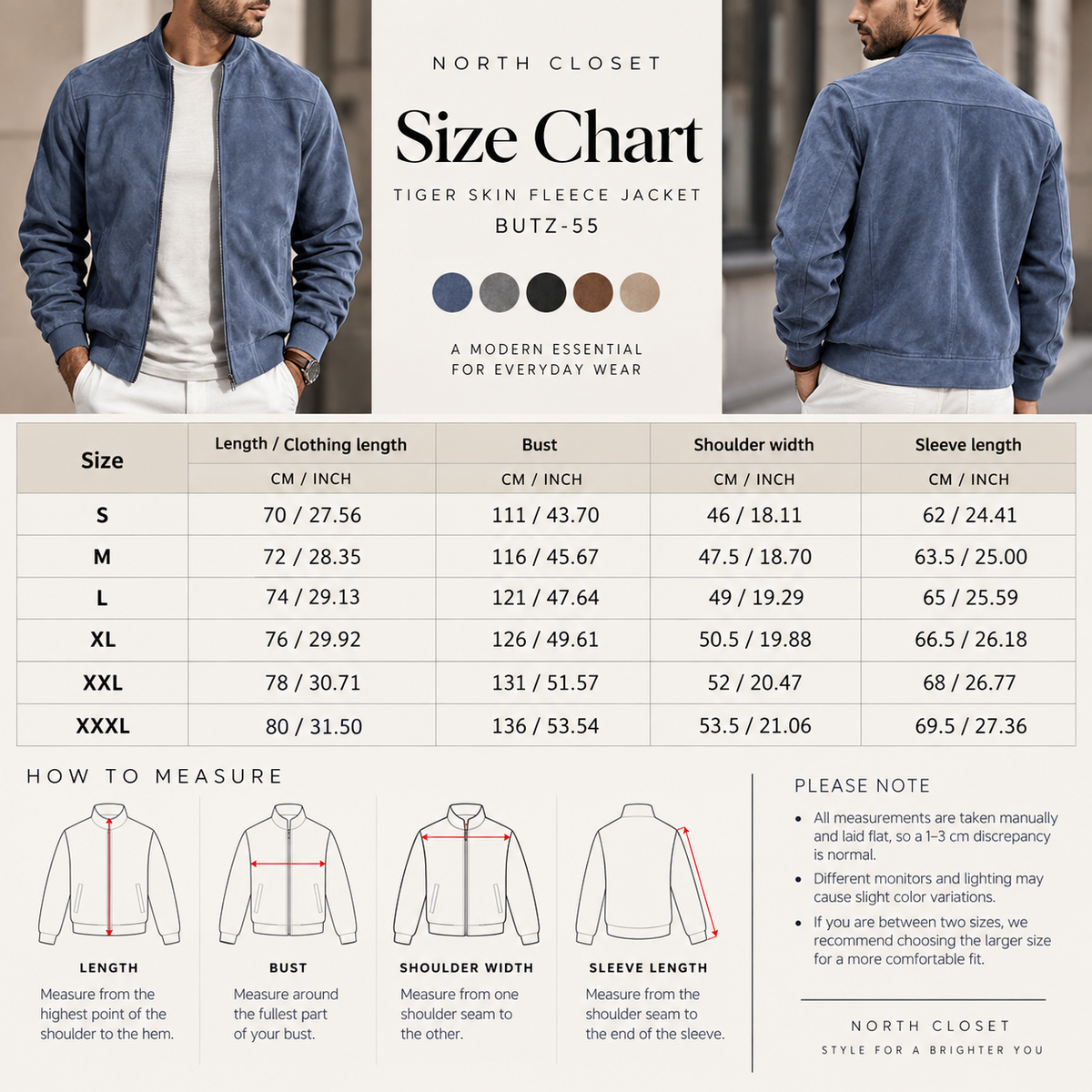 Suede-Look Zip-Front Jacket