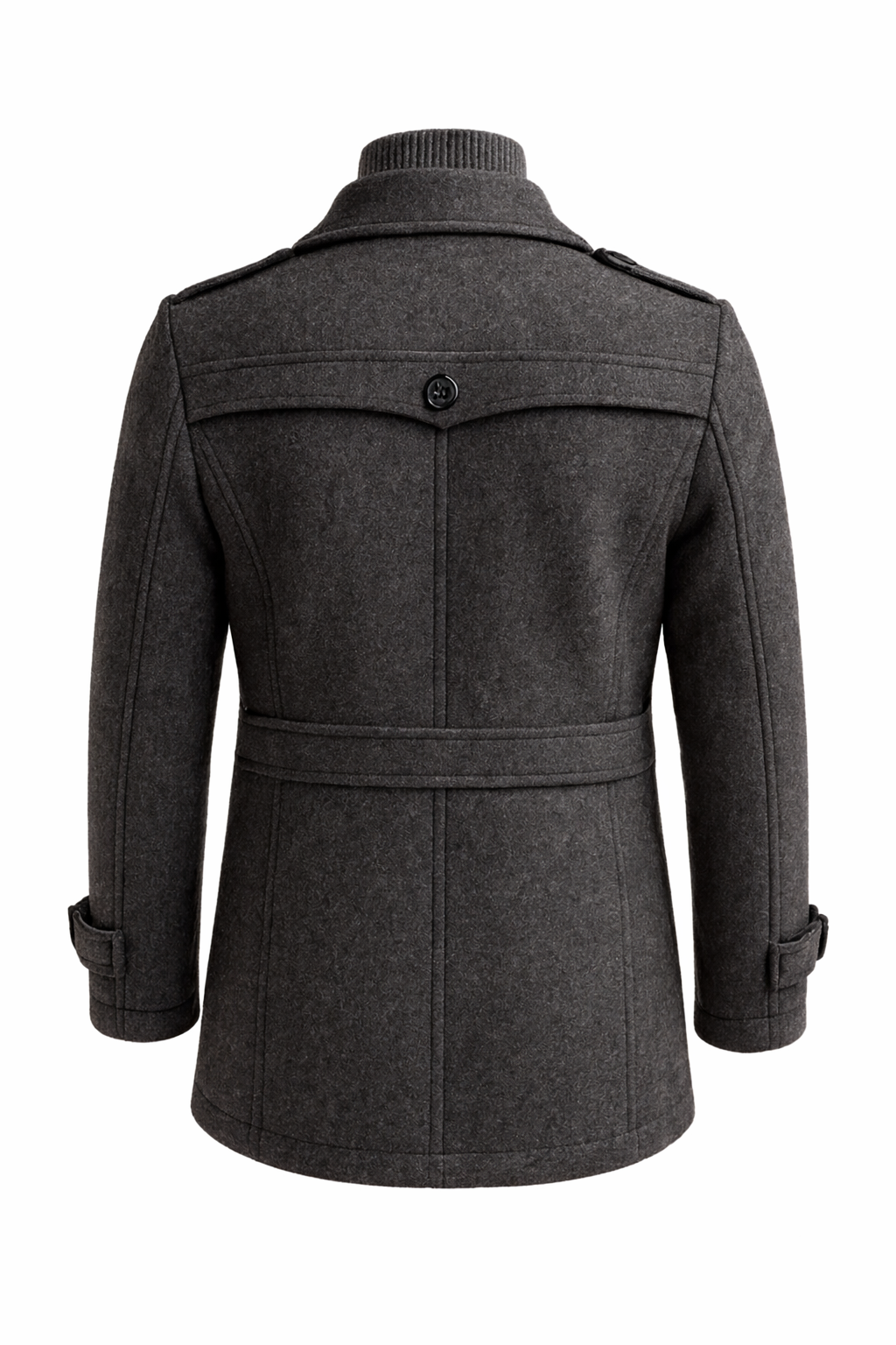 Double-Breasted Wool-Blend Overcoat