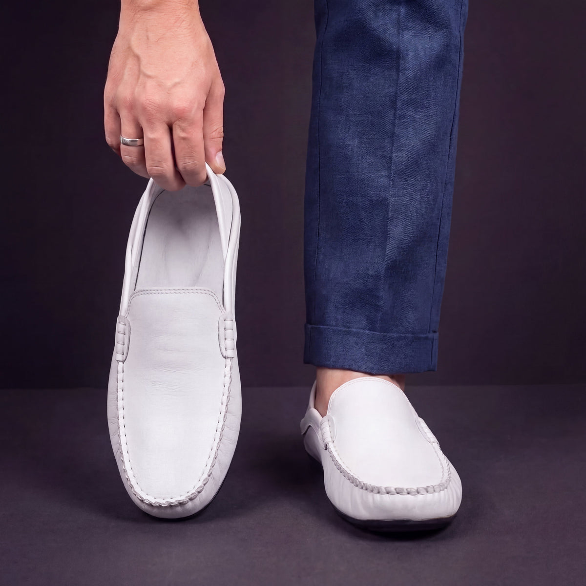 Leather Slip-On Loafers