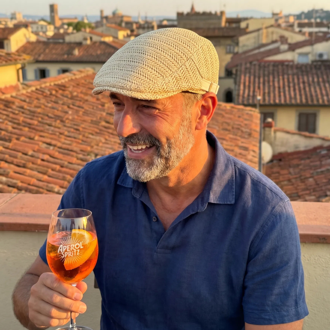 Woven Straw Flat Cap