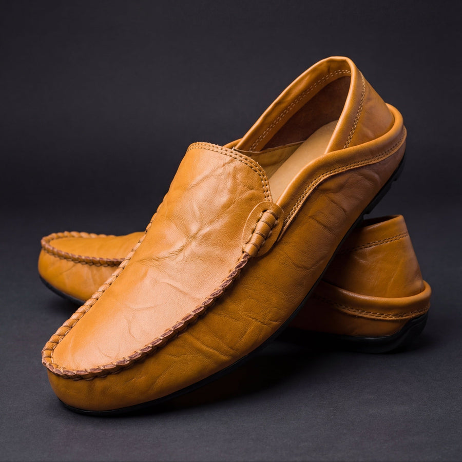Leather Slip-On Loafers