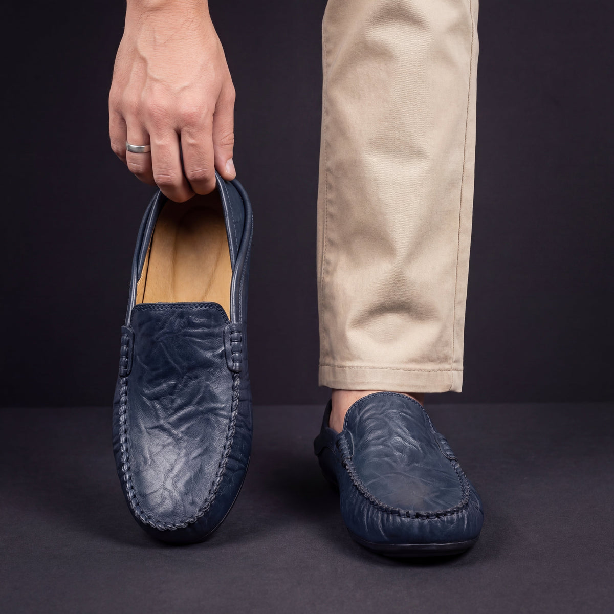 Leather Slip-On Loafers