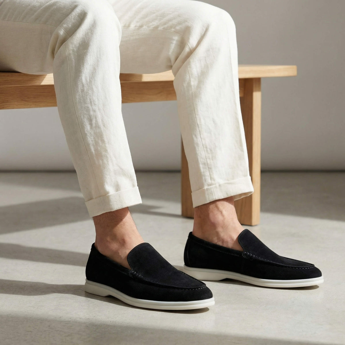 Suede Slip-On Loafers