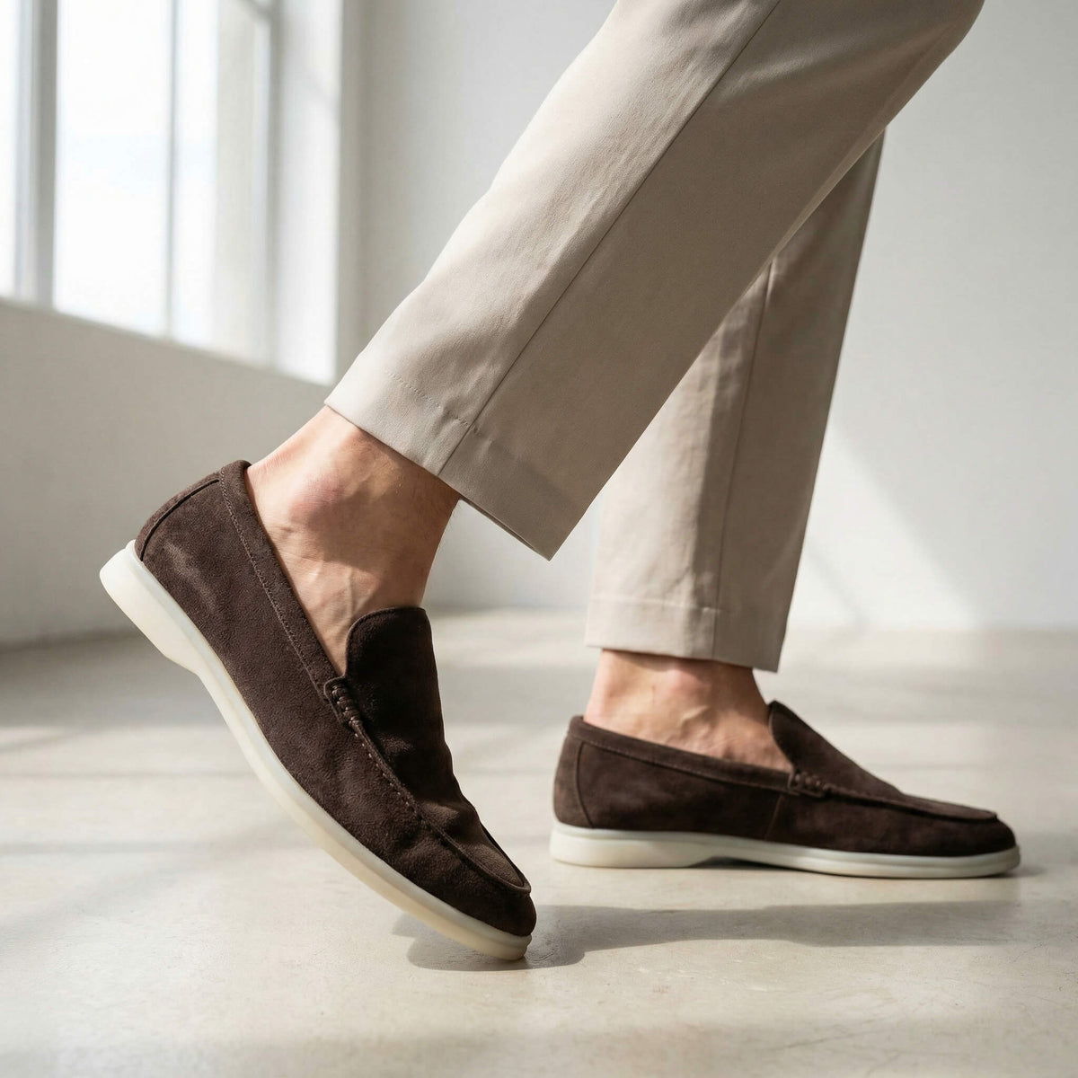 Suede Slip-On Loafers
