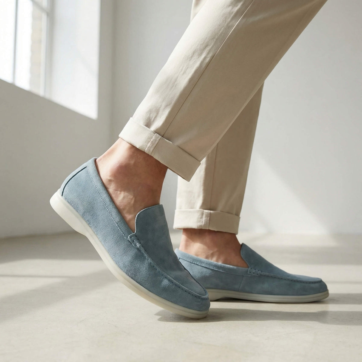 Suede Slip-On Loafers