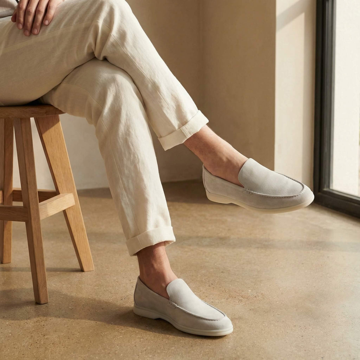 Suede Slip-On Loafers