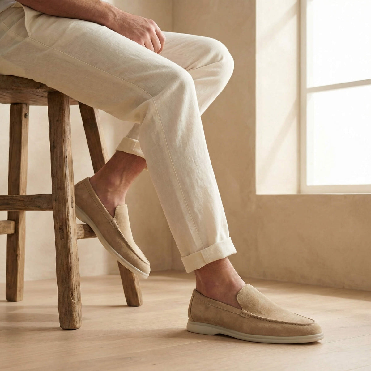 Suede Slip-On Loafers