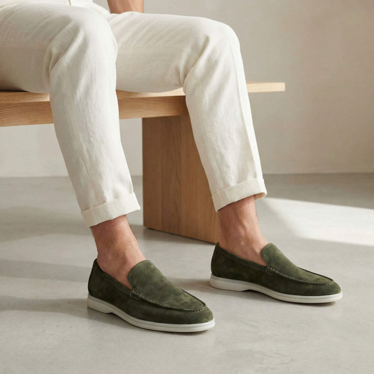 Suede Slip-On Loafers