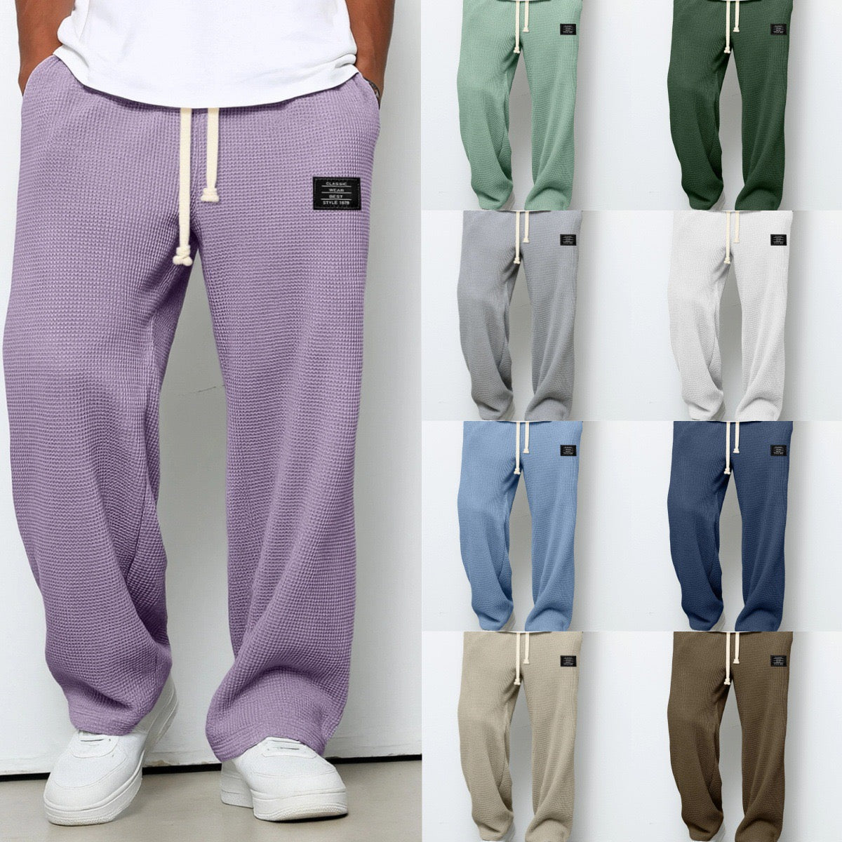 Relaxed Woven Drawstring Trousers