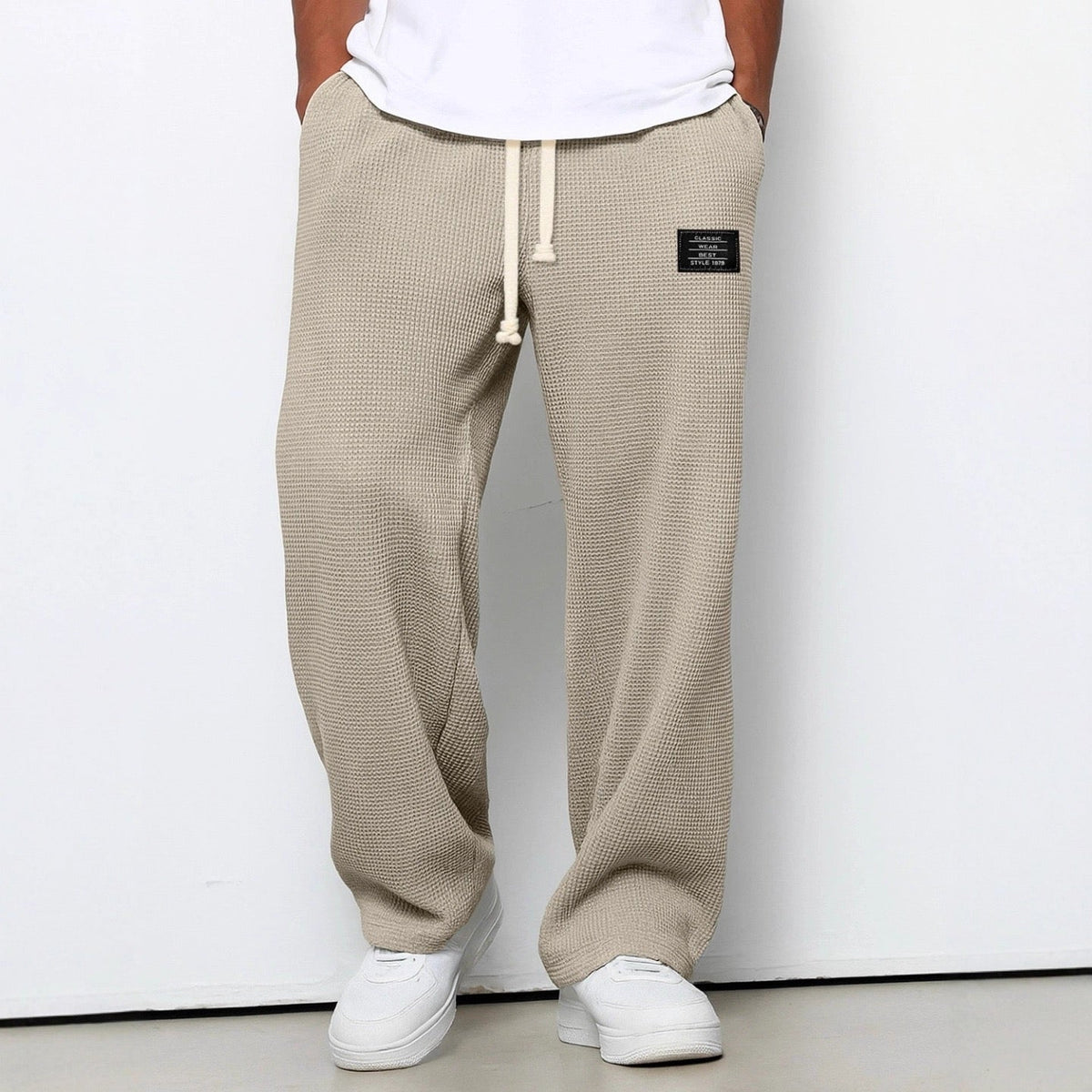 Relaxed Woven Drawstring Trousers