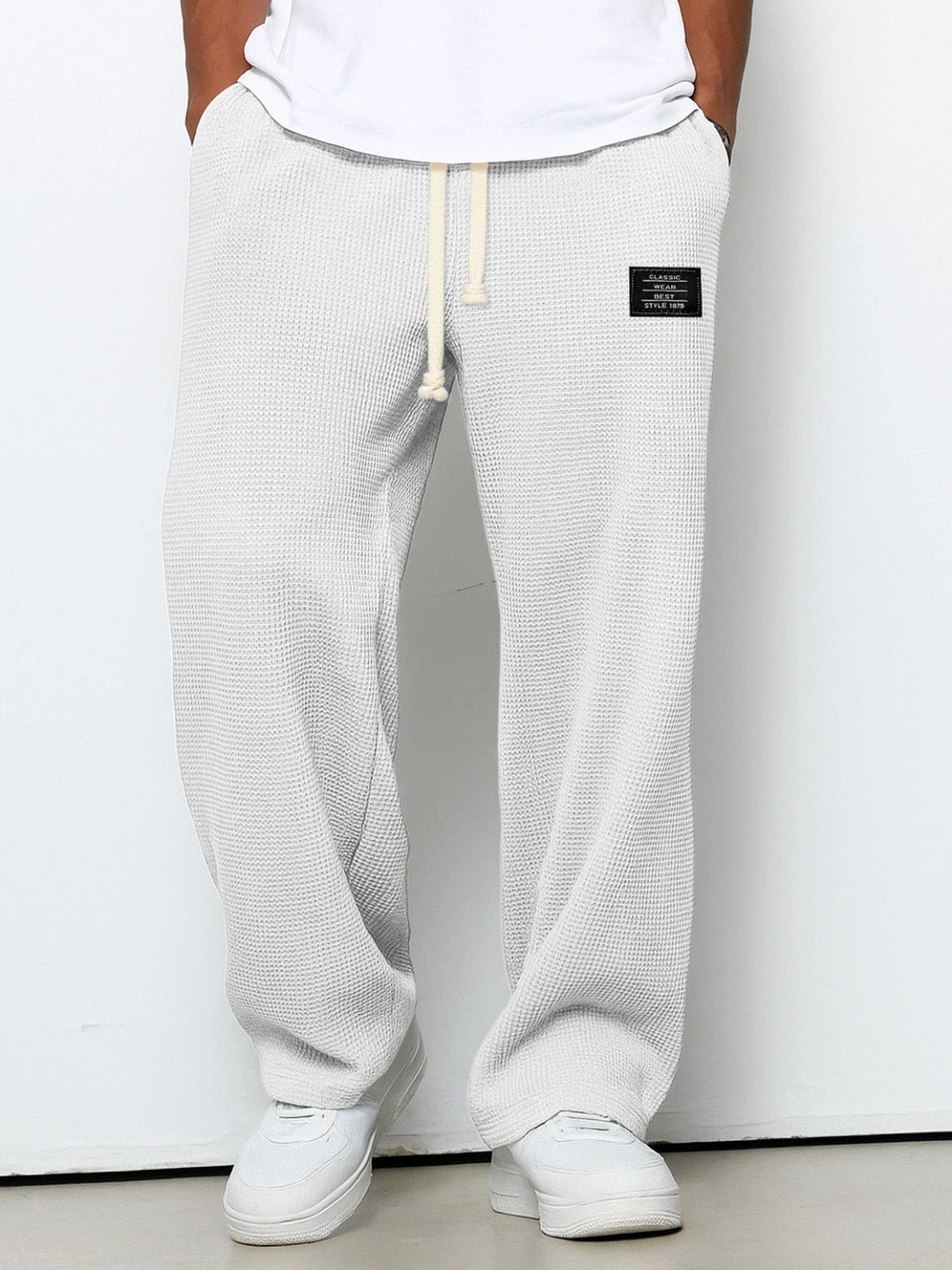 Relaxed Woven Drawstring Trousers