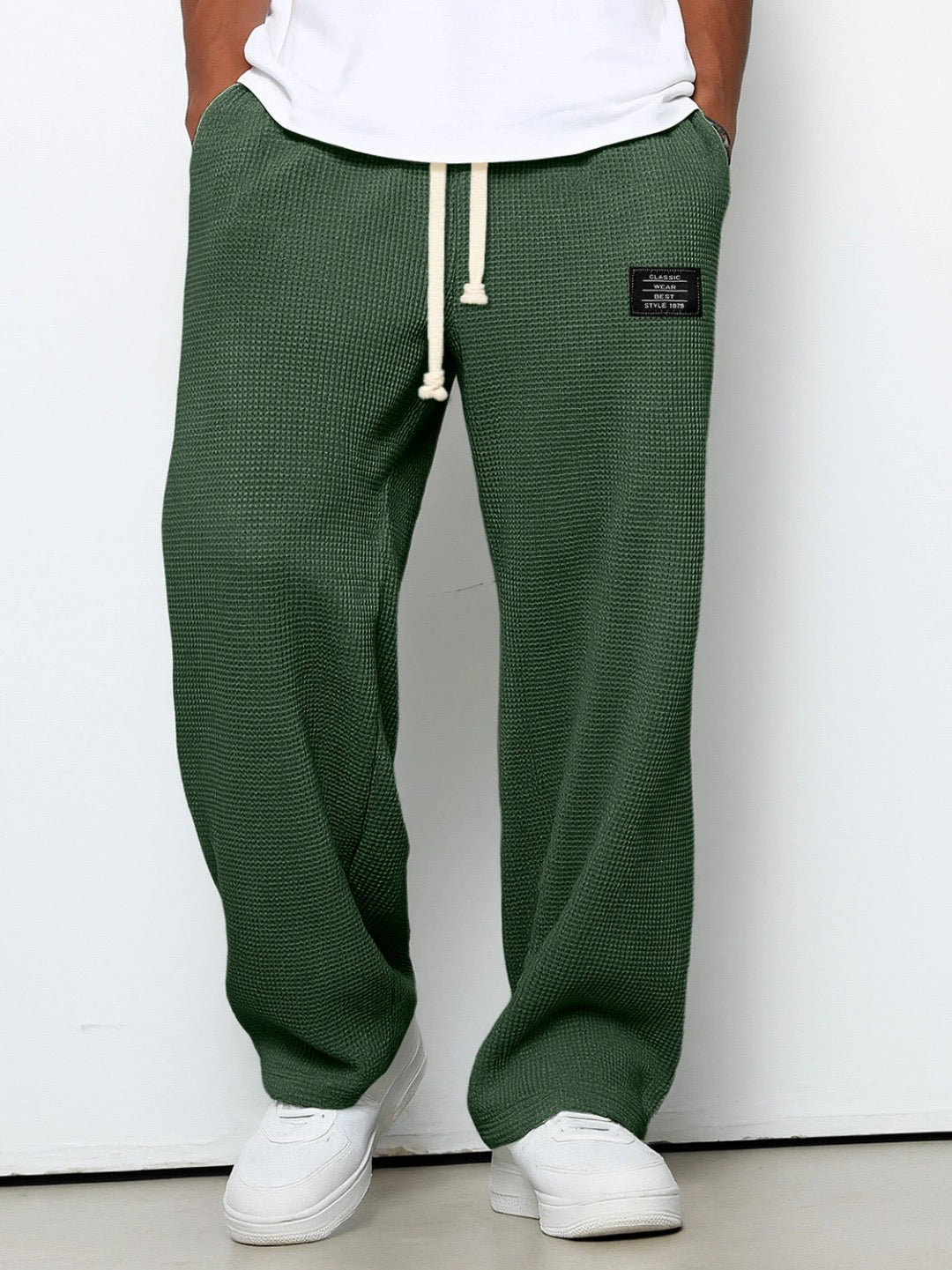 Relaxed Woven Drawstring Trousers