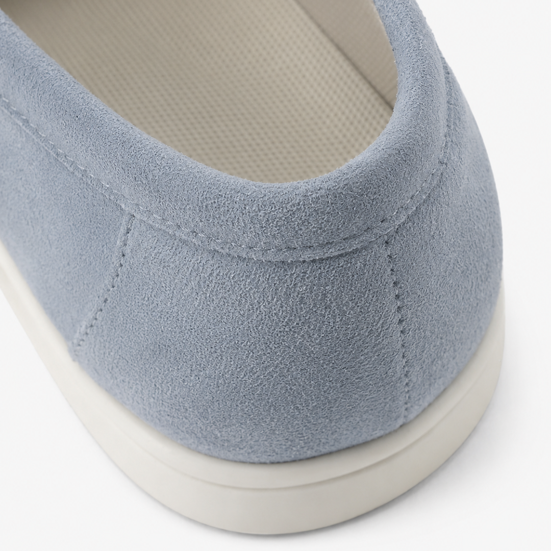 Stitched Suede Slip-On Loafers