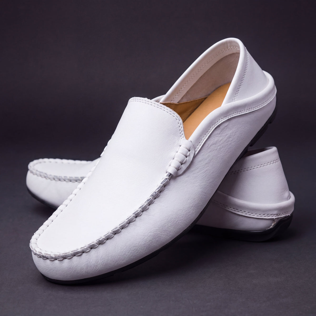 Leather Slip-On Loafers
