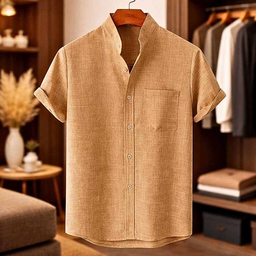 Short-Sleeve Linen Shirt