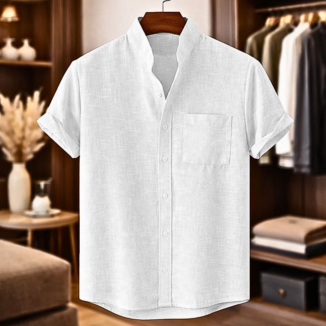 Short-Sleeve Linen Shirt