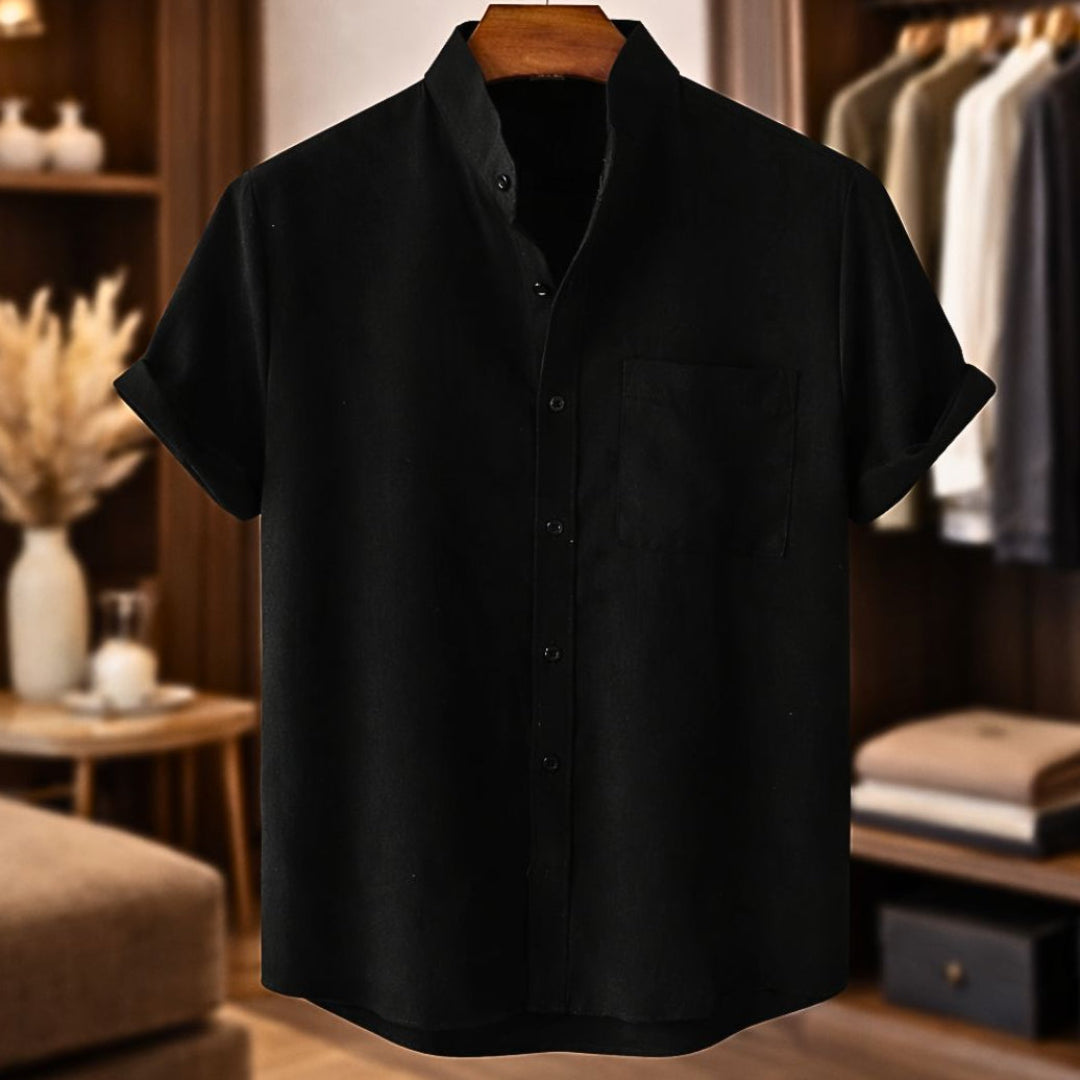 Short-Sleeve Linen Shirt