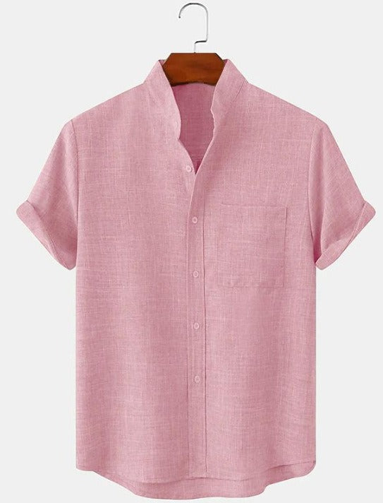 Short-Sleeve Linen Shirt