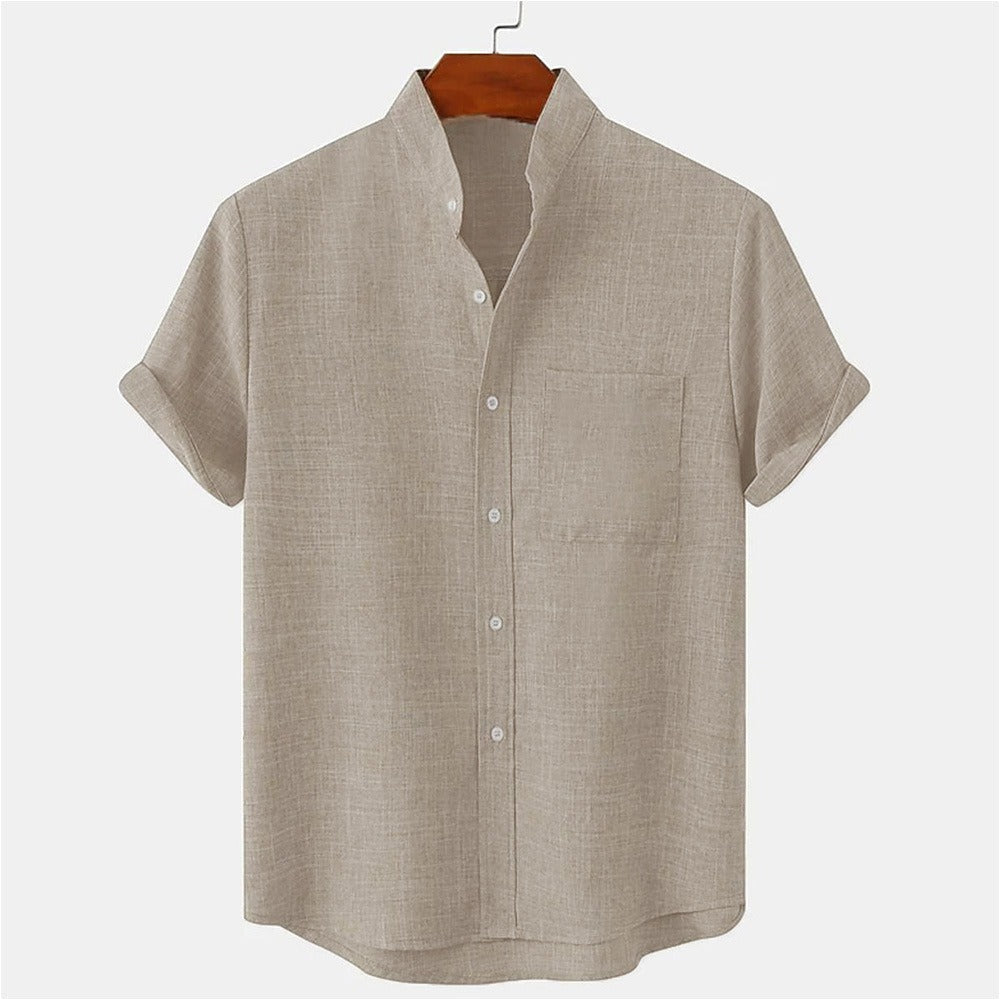 Short-Sleeve Linen Shirt