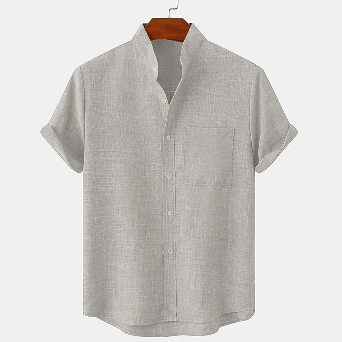 Short-Sleeve Linen Shirt
