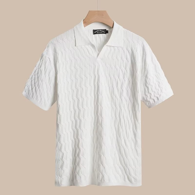 Short-Sleeve Slim Knit Polo