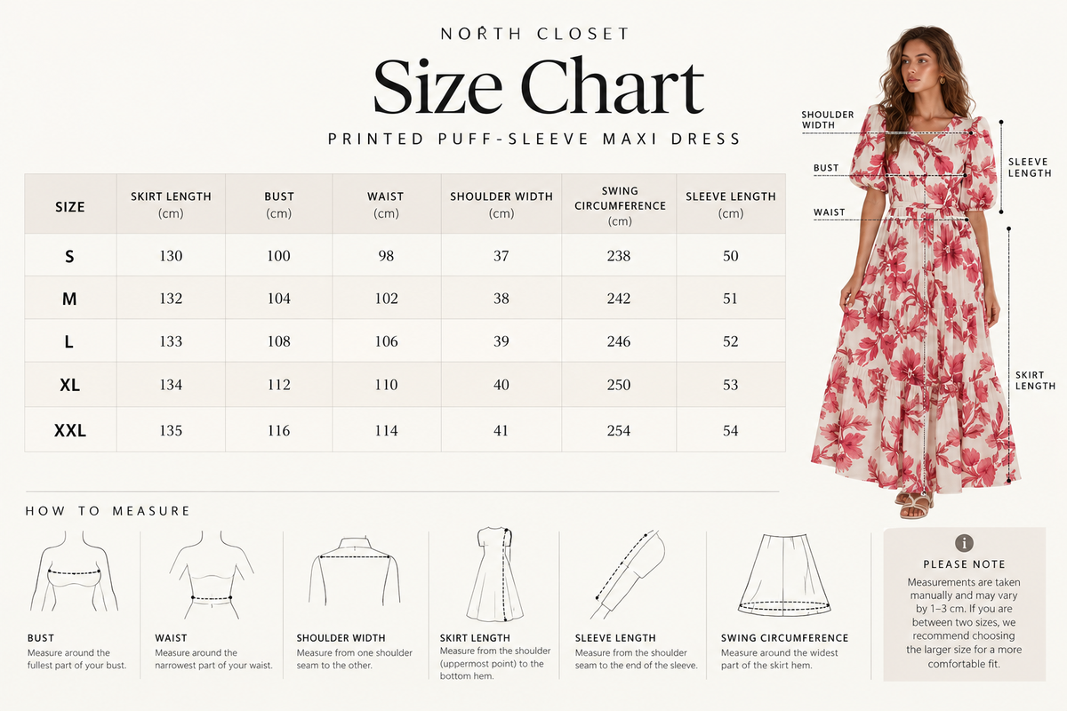 Printed Three-Quarter-Sleeve Maxi Dress