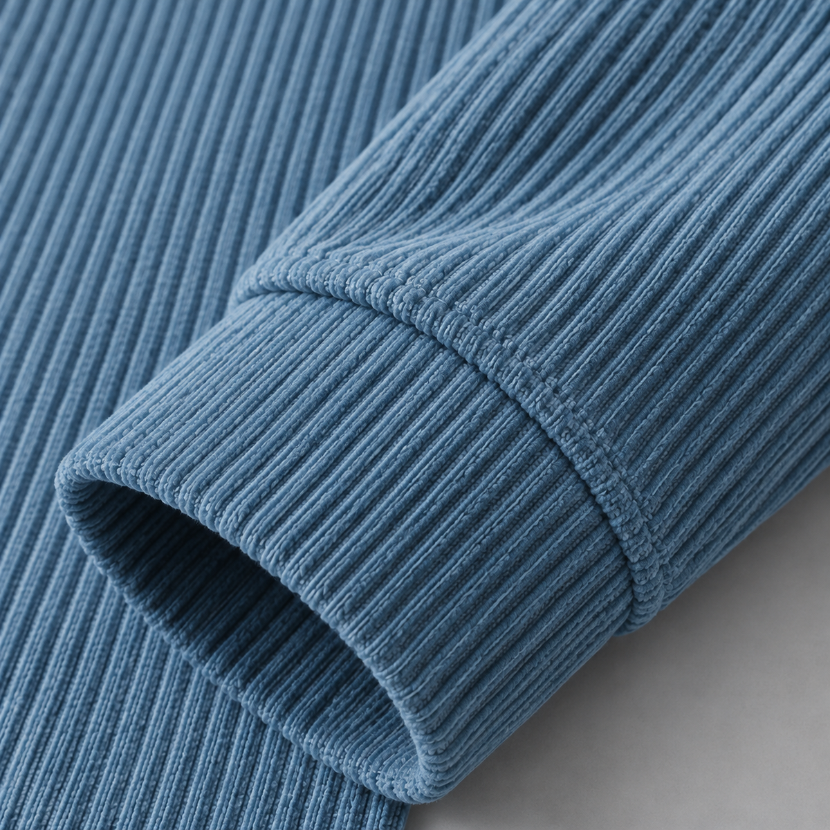 Ribbed Half-Zip Sweatshirt