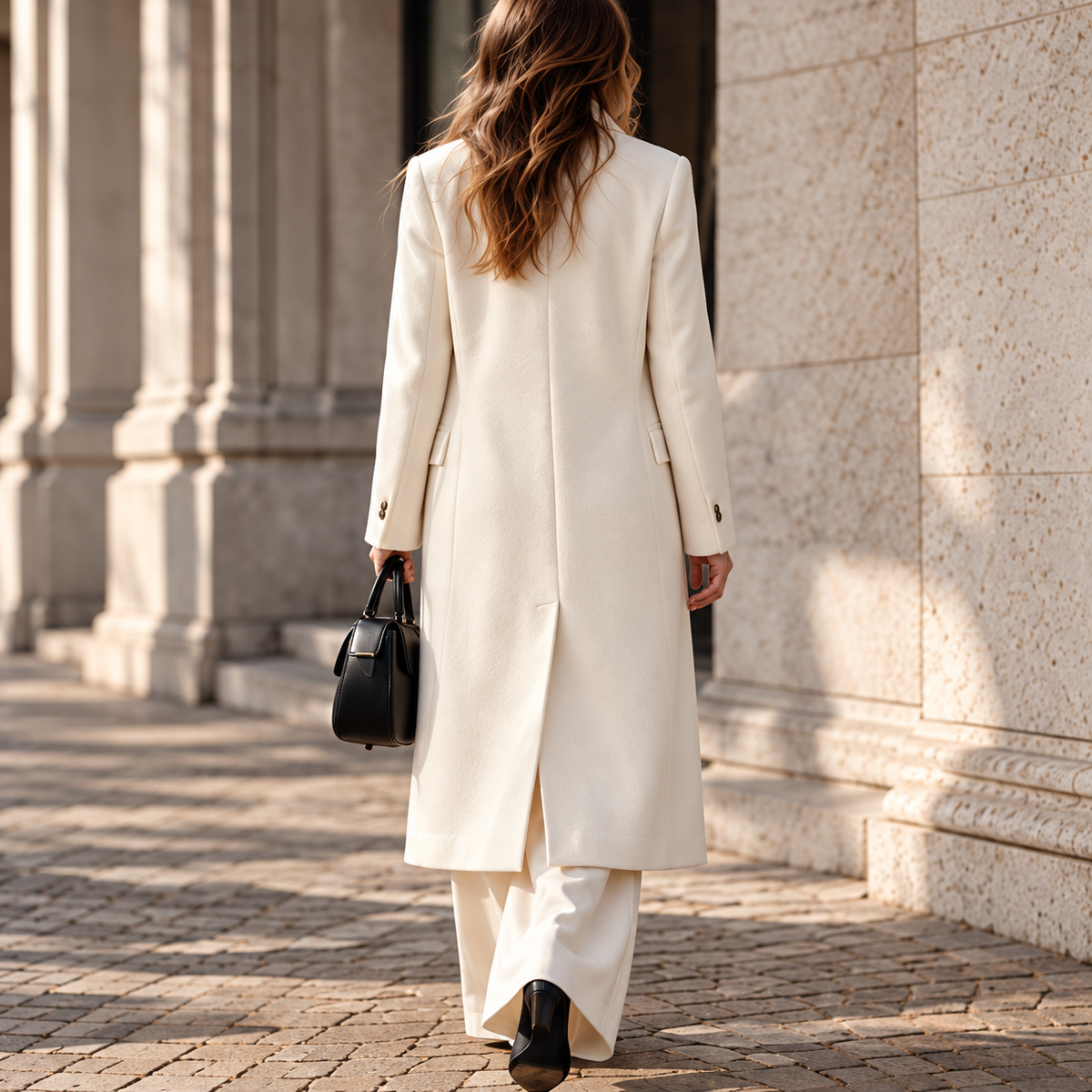 Longline Double-Breasted Trench Coat