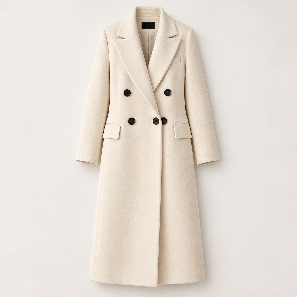 Longline Double-Breasted Trench Coat